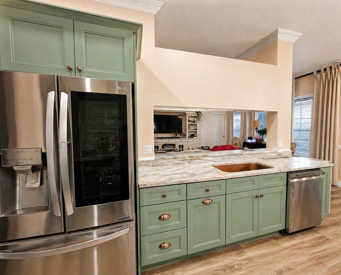 Sage Green Farmhouse Kitchen