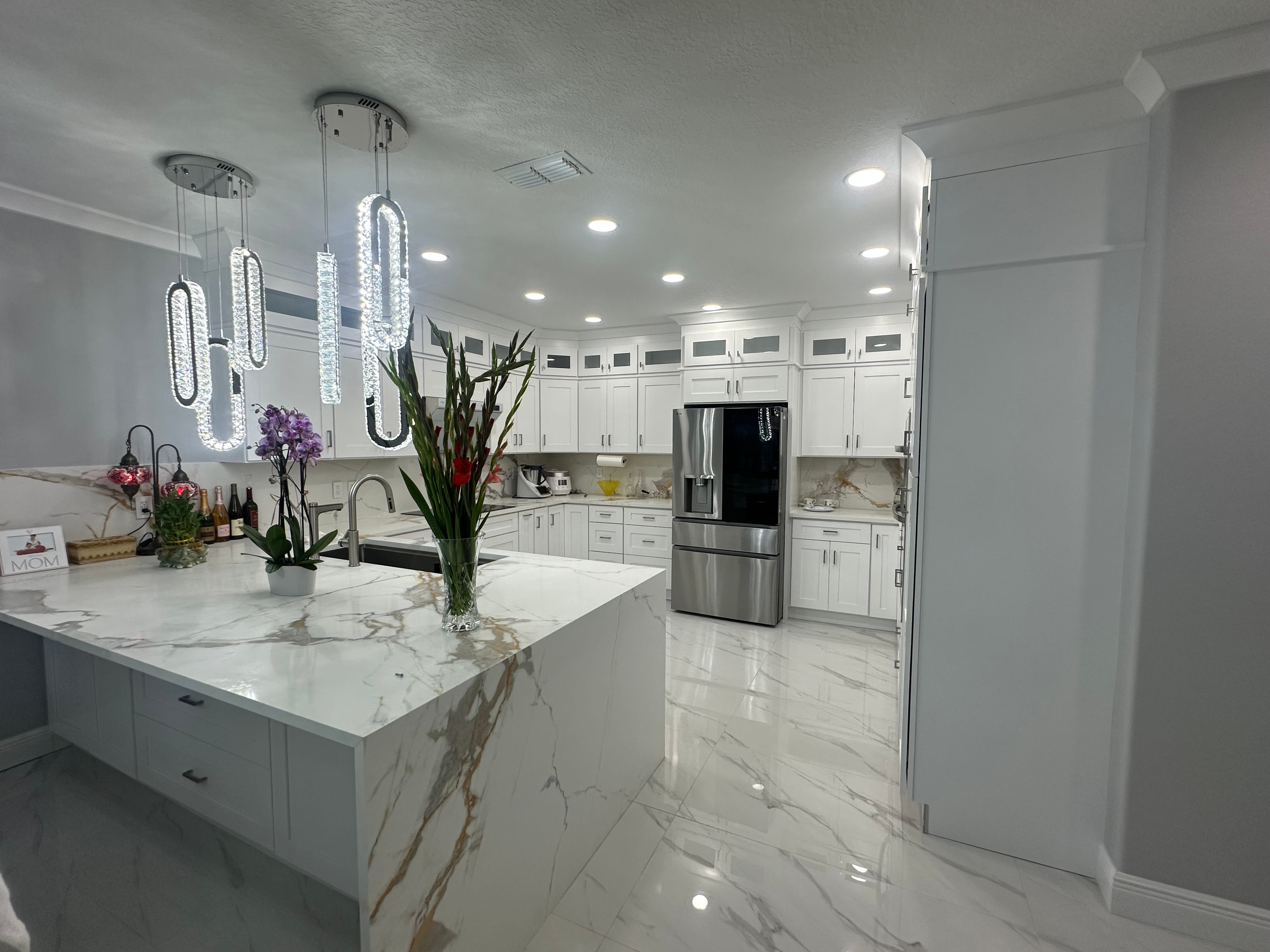 Premium Waterfall Island Kitchen